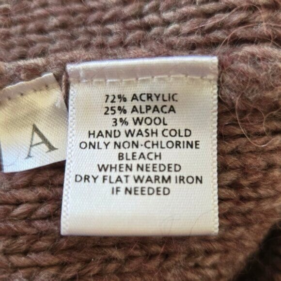 LOFT Large Womens Heather Purple Alpaca Blend Shawl Collar Sweater - Picture 5 of 5